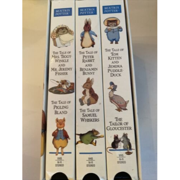 Peter Rabbit & friends VHS Box Set of 3 by Beatrix Potter Kids books Fairy Tale - Picture 2 of 2